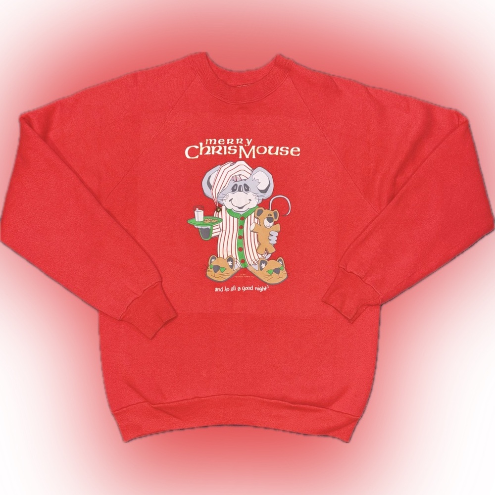 Vintage 80s Merry ChrisMouse Sweatshirt
